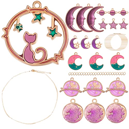 OSALADI 24 Stück Teiliges DIY für Frauen mit Zarten Anhängern und Goldenen Ketten Vielseitig für Besondere Anlässe und Geeignet für Hochzeiten Geburtstage und Mehr von OSALADI