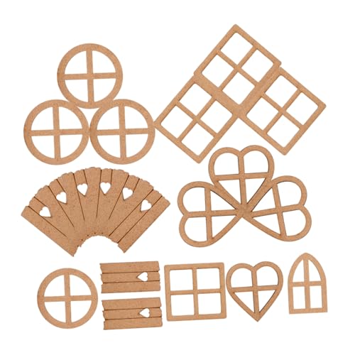 OSALADI 24 Stück Teiliges Hohle Holzscheiben aus Naturbelassenem Holz Glatte Oberfläche für DIY Bastelprojekte Kreative Dekorationen Geeignet für Wohn Arbeitsräume von OSALADI