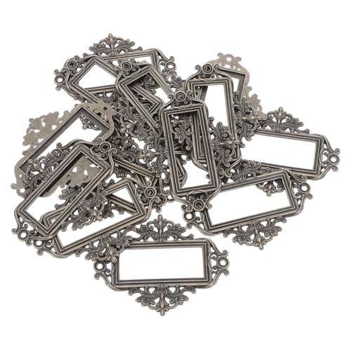 OSALADI 24 Stück Teiliges Vintage Metall Etikettenhalter Stabile Namensschildrahmen für Aktenordner Schubladen Schränke und Holzboxen Vielseitig Einsetzbar als Schubladen OSALADI 24 Stück Teiliges Vintage Metall Etikettenhalter Stabile Namensschildrahmen für Aktenordner Schubladen Schränke und Holzboxen Vielseitig Einsetzbar als Schubladen von OSALADI