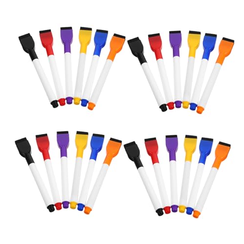 OSALADI 24 Stück Trockenlöschmarker Whiteboard Stifte Whiteboard Markerstifte Trockenlöschstifte Trockenlöschmarker Set Radiergummi Kühlschrank OSALADI 24 Stück Trockenlöschmarker Whiteboard Stifte Whiteboard Markerstifte Trockenlöschstifte Trockenlöschmarker Set Radiergummi Kühlschrank von OSALADI