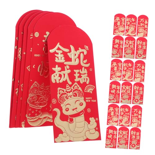 OSALADI 24 Stück rote Umschlagtasche chinesische neujahrsgeldumschläge Rote chinesische Umschläge Chinesisches Neujahr rotes Umschläge rote umschläge mondneujahr Papier von OSALADI