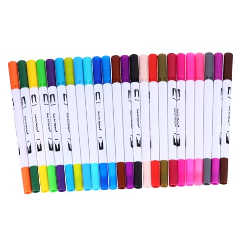 OSALADI 24 Teiliges Aquarellpinsel Set Stifte Für Pastellstifte Filzstifte Farbstifte Textmarker Pinselstifte Pinselstifte Mit Doppelspitze Malstifte Schriftstifte von OSALADI