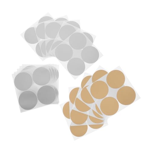 OSALADI 240 Stück Teiliges Scratch Off Sticker Gold Silber Selbstklebende Metallisch Glänzende Rubbellose für DIY Karten Partyspiele Hochzeit Geschäftsaktionen Langlebig Einfach Abziehbar von OSALADI