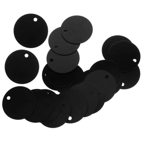 OSALADI 25 Stück Aluminiumlegierung Haustier Id Tag Runde Blanko Marken Anhänger Zubehör für DIY Gravur Schwarz Kratzfest und Langlebig für Hunde und Welpen OSALADI 25 Stück Aluminiumlegierung Haustier Id Tag Runde Blanko Marken Anhänger Zubehör für DIY Gravur Schwarz Kratzfest und Langlebig für Hunde und Welpen von OSALADI
