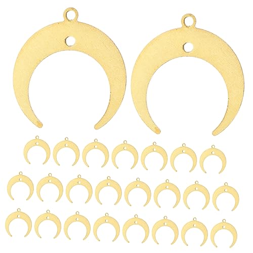 OSALADI 25 Stück Mondform Schmuckverbindungsanhänger DIY Pendants für Armbänder und Ohrringe Robuste Kupfermaterialien Dekoration für Kreative Schmuckprojekte OSALADI 25 Stück Mondform Schmuckverbindungsanhänger DIY Pendants für Armbänder und Ohrringe Robuste Kupfermaterialien Dekoration für Kreative Schmuckprojekte von OSALADI