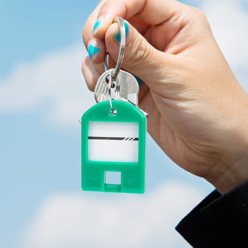 OSALADI 25 Stück Teiliges Schlüsselanhänger Robustem Kunststoff mit Farbigen Beschriftbaren Schlüsselkennzeichnungen und Starkem Ring Praktisch für Schlüsselorganisation in Haushalt Büro von OSALADI