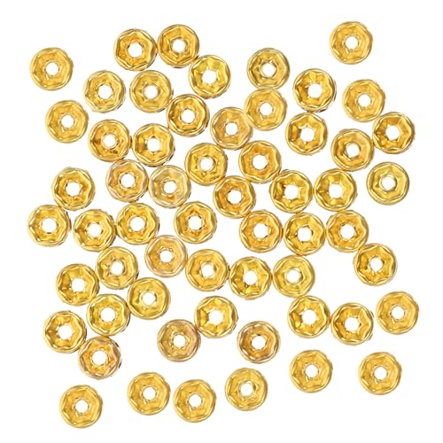 OSALADI 250 Stück Diy Schmuck Spacer Perlen Runde Abstandsperlen Goldene Charms Lose Beads für Armbänder und Handgemachte Schmuckzubehör von OSALADI