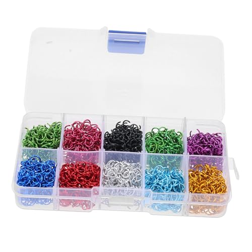 OSALADI 250 Stück Teiliges Bunte Aluminium Biegeringe Offene Sprungringe Schmuckverbinder für Halsketten Armbänder DIY Schmuckherstellung Langlebige Metallringe Vielseitig Einsetzbar OSALADI 250 Stück Teiliges Bunte Aluminium Biegeringe Offene Sprungringe Schmuckverbinder für Halsketten Armbänder DIY Schmuckherstellung Langlebige Metallringe Vielseitig Einsetzbar von OSALADI