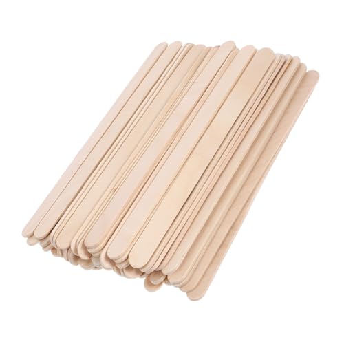 OSALADI 250 Stück Wachsstab Material farbig DIY-Stick Schüttgut Basteln Wachsstifte zum Wachsen Kaffee Rührenstöcke breite Eisstiele Wachsstäbe Farbrührstäbchen Birke Beige von OSALADI