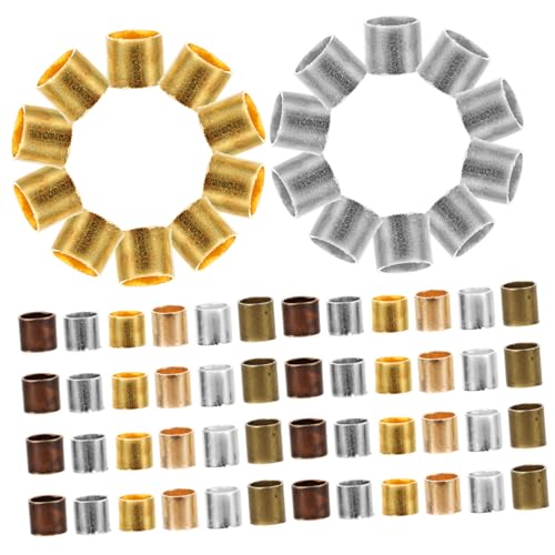OSALADI 2500 Stück Crimp Tube Perlen Mischfarben Kupfer Schmuckperlen für DIY Schmuckherstellung Langlebig Robust zum Auffädeln von Armbändern und Ketten OSALADI 2500 Stück Crimp Tube Perlen Mischfarben Kupfer Schmuckperlen für DIY Schmuckherstellung Langlebig Robust zum Auffädeln von Armbändern und Ketten von OSALADI
