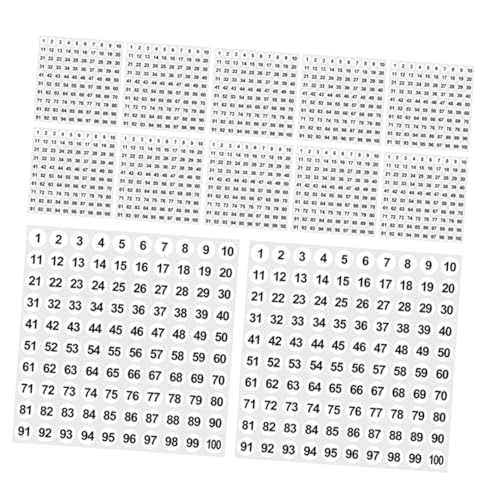 OSALADI 2500 Stück Runde Nummernaufkleber Selbstklebende Etiketten aus Beschichtetem Papier Wasserfest für Klassenzimmer Lagerorganisation und Persönliche Beschriftung von OSALADI