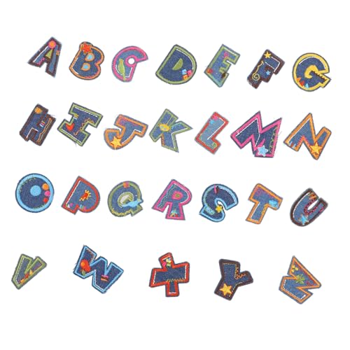 OSALADI 26 Bunte Alphabet-aufnäher Zum Aufbügeln Für Kleidung, Gestickte Buchstaben-flicken Für Jeans-reparatur, Diy-nähapplikationen, Wärmeübertragungsbuchstaben, Zubehör OSALADI 26 Bunte Alphabet-aufnäher Zum Aufbügeln Für Kleidung, Gestickte Buchstaben-flicken Für Jeans-reparatur, Diy-nähapplikationen, Wärmeübertragungsbuchstaben, Zubehör von OSALADI