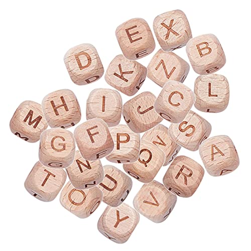 OSALADI 26 Stück Holzbuchstabenperlen Dekorative DIY Holzperlen für Armbänder und Schmuckherstellung Beech Alphabet Spacer Beads Naturholzfarben OSALADI 26 Stück Holzbuchstabenperlen Dekorative DIY Holzperlen für Armbänder und Schmuckherstellung Beech Alphabet Spacer Beads Naturholzfarben von OSALADI