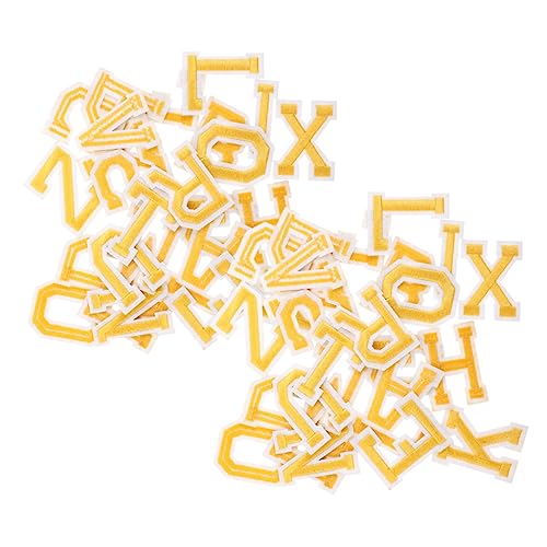 OSALADI 26 Stück Teiliges Bügelbild Alphabet Patches Bestickte Eisen Aufnäher für Kleidung und DIY Reparatur Vielseitige Buchstaben Flicken für Textilien Hüte Taschen und Rucksäcke von OSALADI
