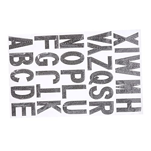 OSALADI 26Stücke Strass Alphabet Aufkleber Selbstklebende Glitzer für DIY Kunsthandwerk zum Dekorieren von Taschen Kleidung Geschenken und Mehr von OSALADI