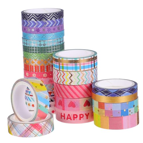 OSALADI 27 Rollen Washi Tape Papierband Abdeckband Für Heimwerker Dekoratives Klebeband Für Scrapbook Scrapbooking Deko Zubehör Scrapbook Papierband DIY Klebeband OSALADI 27 Rollen Washi Tape Papierband Abdeckband Für Heimwerker Dekoratives Klebeband Für Scrapbook Scrapbooking Deko Zubehör Scrapbook Papierband DIY Klebeband von OSALADI