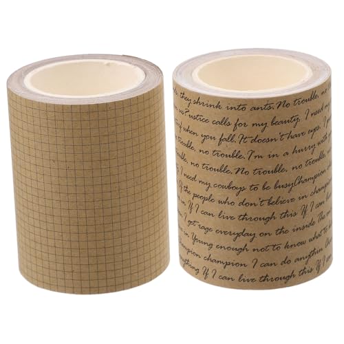 OSALADI 2Rollen Vintage DIY Klebebänder Kraftpapier Dekorative Papierbänder für Scrapbooking Tagebücher Kalender für Bastelprojekte OSALADI 2Rollen Vintage DIY Klebebänder Kraftpapier Dekorative Papierbänder für Scrapbooking Tagebücher Kalender für Bastelprojekte von OSALADI