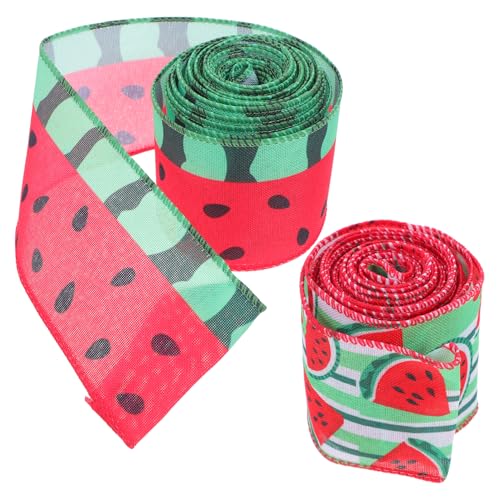 OSALADI 2Rollen Wassermelonenband mit Drahtkante À Dekoratives Verpackungsband für DIY Projekte für Frühling und Sommer Vielseitig Einsetzbar für und Dekoration OSALADI 2Rollen Wassermelonenband mit Drahtkante À Dekoratives Verpackungsband für DIY Projekte für Frühling und Sommer Vielseitig Einsetzbar für und Dekoration von OSALADI
