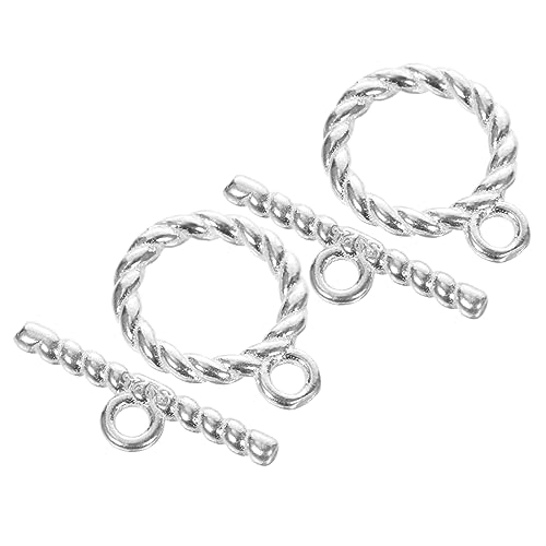 OSALADI 2Sätze DIY Schmuckverschlüsse Silberne Knebelverschlüsse Für Armbänder Halsketten Und Fußkettchen Silber Für Schmuckherstellung von OSALADI