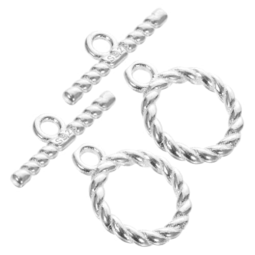 OSALADI 2Sätze Silber Armband Knebelverschluss DIY Schmuckverschlüsse Für Armbänder Und Halsketten Langlebige Verbinder Für Schmuckherstellung von OSALADI