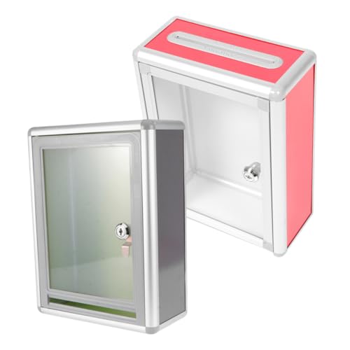 OSALADI 2Stücke Abschließbare Wand Vorschlagsbox Transparente Briefkasten Für Meinungen Und Vorschläge Wandmontage Praktischer Und Bürobedarf von OSALADI