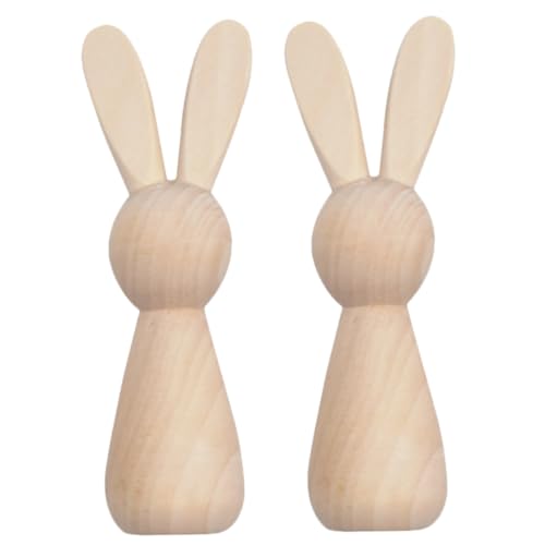 OSALADI 2Stücke DIY Holz Hasenpuppen Unbemalt Blanko Peg Puppen für Malerei Bastelmaterialien für Erwachsene Ostern und Dekoration OSALADI 2Stücke DIY Holz Hasenpuppen Unbemalt Blanko Peg Puppen für Malerei Bastelmaterialien für Erwachsene Ostern und Dekoration von OSALADI