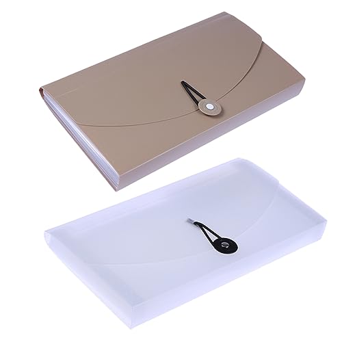 OSALADI 2Stücke Dokumentenmappe mit Elastischem Band Erweiterbare Datei Organizer aus Langlebigem Material Transparent und Khaki für Aufbewahrung von Unterlagen OSALADI 2Stücke Dokumentenmappe mit Elastischem Band Erweiterbare Datei Organizer aus Langlebigem Material Transparent und Khaki für Aufbewahrung von Unterlagen von OSALADI