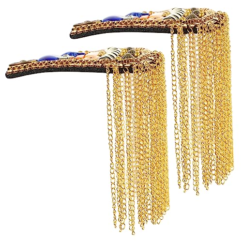 OSALADI 2Stücke Goldene Quaste Epauletten mit Kristallen Metall Schulterklappen für Halloween und Lion Tamer Outfits Schulterdekoration für Männer OSALADI 2Stücke Goldene Quaste Epauletten mit Kristallen Metall Schulterklappen für Halloween und Lion Tamer Outfits Schulterdekoration für Männer von OSALADI
