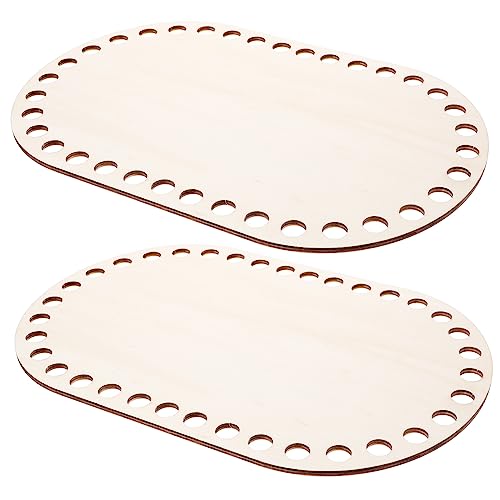 OSALADI 2Stücke Holzboden für Körbe Ovaler Häkeln Korb Boden DIY Bastelmaterial für Taschen mit Vorgefertigten Löchern zur Einfachen Handhabung für Handarbeiten OSALADI 2Stücke Holzboden für Körbe Ovaler Häkeln Korb Boden DIY Bastelmaterial für Taschen mit Vorgefertigten Löchern zur Einfachen Handhabung für Handarbeiten von OSALADI