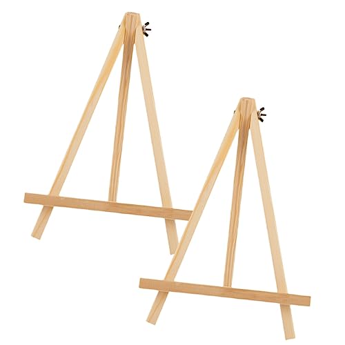 OSALADI 2Stücke Mini Holzstaffelei Robuste Tischstaffelei Holz für Kunstwerke Präsentationen Hochzeiten und Dekorationsprojekte für Erwachsene von OSALADI