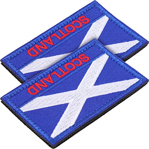 OSALADI 2Stücke Schottland Flaggen Patches DIY Aufnäher für Kleidung Taschen und Basteln Klebrige Stoffflecken mit Schottischem Design für Kreative Projekte von OSALADI