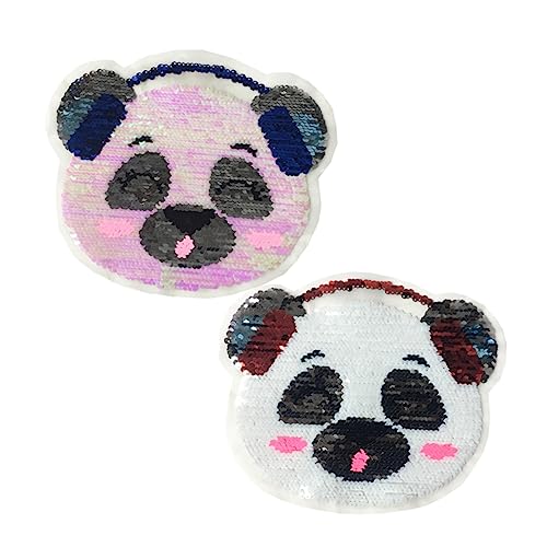 OSALADI 2Stücke Süße Stickpatches mit Reversiblen Pailletten Cartoon Kopfhörer Panda Patches Farbwechsel Pailletten Bestickte Applikationspflaster für DIY Projekte OSALADI 2Stücke Süße Stickpatches mit Reversiblen Pailletten Cartoon Kopfhörer Panda Patches Farbwechsel Pailletten Bestickte Applikationspflaster für DIY Projekte von OSALADI