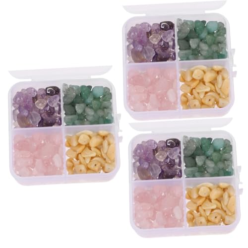 OSALADI 3 Boxen Kiesbox Edelsteinperlen Natürliche Steinperlen Mehrfarbige Steinperlen Diy-perlen Kies Edelsteinperle Stein Zum Selbermachen Bunte Steinperlen Rock- OSALADI 3 Boxen Kiesbox Edelsteinperlen Natürliche Steinperlen Mehrfarbige Steinperlen Diy-perlen Kies Edelsteinperle Stein Zum Selbermachen Bunte Steinperlen Rock- von OSALADI