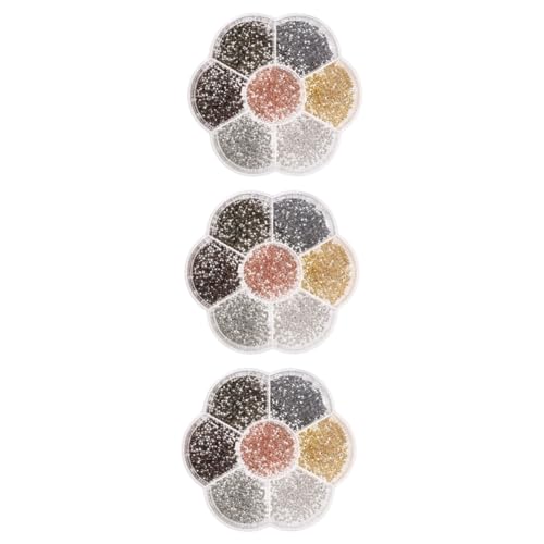 OSALADI 3 Boxen Verstreute Perlen Zahlenperlen Schmuck Quetschperlen Diy-bastelanhänger Armband Perlenmaterial Bastelperlen Selber Machen Metallhalterperlen Spacer Perlen Kupfer von OSALADI