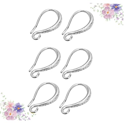 OSALADI 3 Paar Ohrhaken Earring Making Hooks aus Langlebigem Metall Feine Verarbeitung Weißgoldfarben DIY Ohrschmuck Zubehör für Damen Teiliges zum Schmuck Selber Machen und Ohrringe von OSALADI