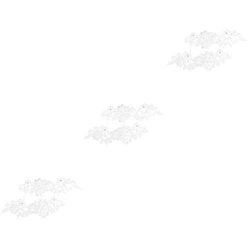 OSALADI 3 Paare Diy Spitzenband für Blumenarrangements Hochzeits und Kostümzubehör Robuste Bastelmaterialien Reinem Weiß für Gartenprojekte Näharbeiten und Festlichkeiten von OSALADI