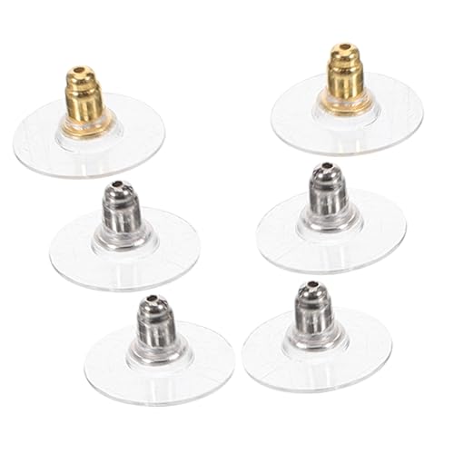 OSALADI 3 Paare Ohrstecker Verschluss Leichte Langlebige Ohrringstopper Sicherer Halt für Durchbohrte Ohren Einfache Handhabung Modische Ohrringrückseiten Farben von OSALADI