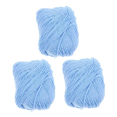 OSALADI 3 Rollen Baumwollgarn Häkeln und Stricken Weich und Hautfreundlich für Diy Projekte Kissenbezüge Decken und Mehr von OSALADI