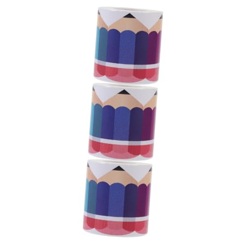 OSALADI 3 Rollen Bordürenpapier für Pinnwand Selbstklebendes Dekorpapier für Tafel Schreibtisch Vielseitig Einsetzbar Leicht Anwendbar für Klassenzimmer und Büro Leuchtenden Farben von OSALADI