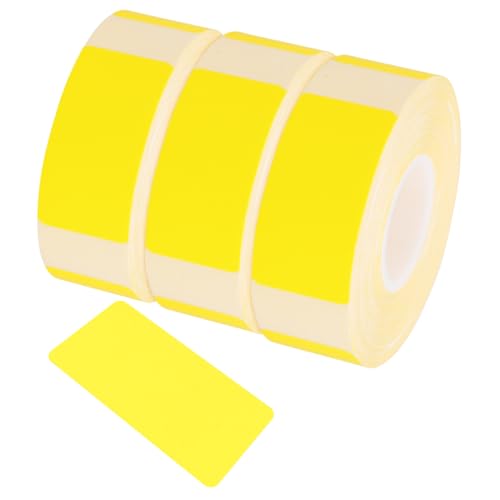 OSALADI 3 Rollen Etikett Thermal- -aufkleberpapier Farbe Form Goldene Thermoaufkleber Für Preisaufkleber Preisschilder Namensschild Yellow Selbstklebendes Papier von OSALADI