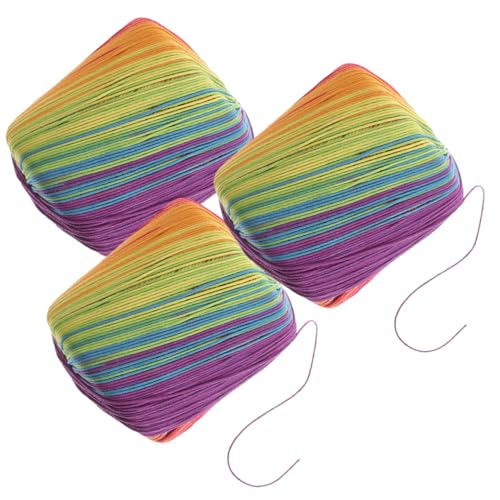 OSALADI 3 Rollen Farbverlauf Baumwollgarn Weiche Häkelwolle für DIY Handarbeit Vielseitiges Strickgarn für Schal Schmuck Heimdekoration Angenehme Hautfreundliche Textur OSALADI 3 Rollen Farbverlauf Baumwollgarn Weiche Häkelwolle für DIY Handarbeit Vielseitiges Strickgarn für Schal Schmuck Heimdekoration Angenehme Hautfreundliche Textur von OSALADI