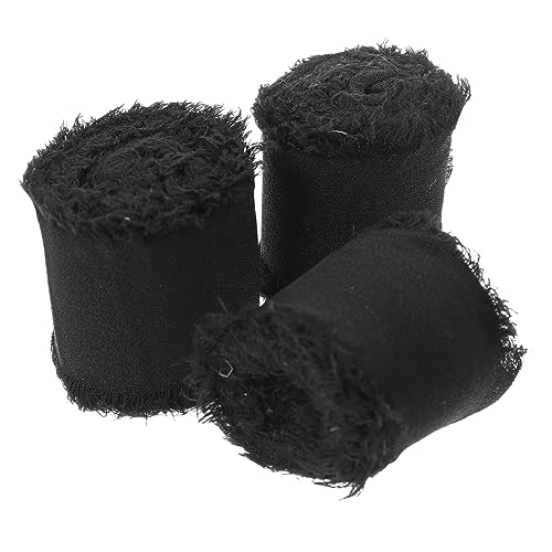 OSALADI 3 Rollen Handgefertigtes Chiffonband für Blumensträuße Geschenkverpackung und Diy Dekorationen pro Rolle Fransenbänder für Hochzeiten und Feiern von OSALADI