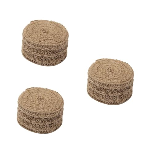 OSALADI 3 Rollen Jute Blüten Spitzenband für Diy Vintage Hochzeiten Handgefertigtes Dekorationsseil Jute für Bastelarbeiten und Feierlichkeiten OSALADI 3 Rollen Jute Blüten Spitzenband für Diy Vintage Hochzeiten Handgefertigtes Dekorationsseil Jute für Bastelarbeiten und Feierlichkeiten von OSALADI