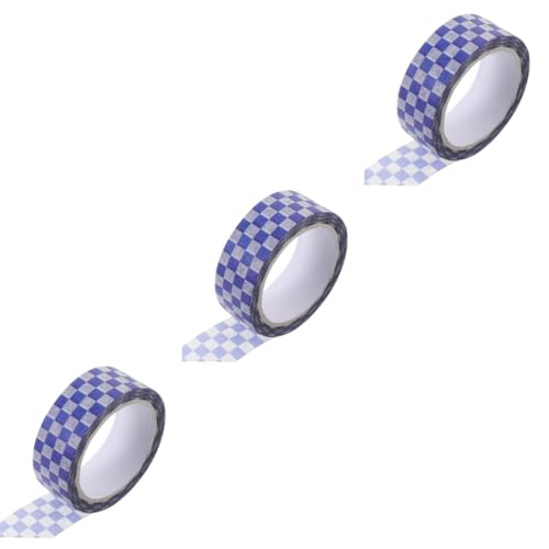 OSALADI 3 Rollen Kariertes Washi Tape Dekoratives Klebeband für Scrapbooking Diy Geschenkanhänger und Projekte Aesthetic Grid Tape und Einfach Abreißbar Starke Haftung von OSALADI