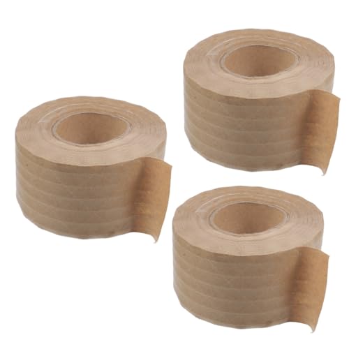 OSALADI 3 Rollen Kraftpapier Klebeband Wasseraktiviertes Verpackungsband für Umzug und Versand Hochwertige Haftung Einfach Zuschneidbar für Bilderrahmen und Schweres Verpacken OSALADI 3 Rollen Kraftpapier Klebeband Wasseraktiviertes Verpackungsband für Umzug und Versand Hochwertige Haftung Einfach Zuschneidbar für Bilderrahmen und Schweres Verpacken von OSALADI