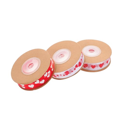 OSALADI 3 Rollen Liebesdruckband party dekoration Bänder zur Schleifenherstellung Herz-Design-Band valentinstag bänder Herz bedrucktes Band Geschenkband bedrucktes Herzband Polyester OSALADI 3 Rollen Liebesdruckband party dekoration Bänder zur Schleifenherstellung Herz-Design-Band valentinstag bänder Herz bedrucktes Band Geschenkband bedrucktes Herzband Polyester von OSALADI
