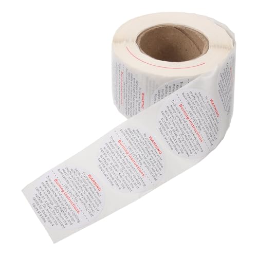 OSALADI 3 Rollen Roll Warnetiketten für Sicherheitsaufkleber für Kerzenbehälter Wachsaufkleber für Kerzenherstellung Praktische Warnhinweise für Kerzenverwendung OSALADI 3 Rollen Roll Warnetiketten für Sicherheitsaufkleber für Kerzenbehälter Wachsaufkleber für Kerzenherstellung Praktische Warnhinweise für Kerzenverwendung von OSALADI