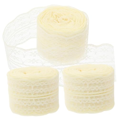 OSALADI 3 Rollen Spitzenband Breit Vintage Spitzenborte ohne Elastizität für DIY Kleidung Dekoration Handarbeit Haushalt Spitze Rüschenspitze Nähen Zubehör OSALADI 3 Rollen Spitzenband Breit Vintage Spitzenborte ohne Elastizität für DIY Kleidung Dekoration Handarbeit Haushalt Spitze Rüschenspitze Nähen Zubehör von OSALADI
