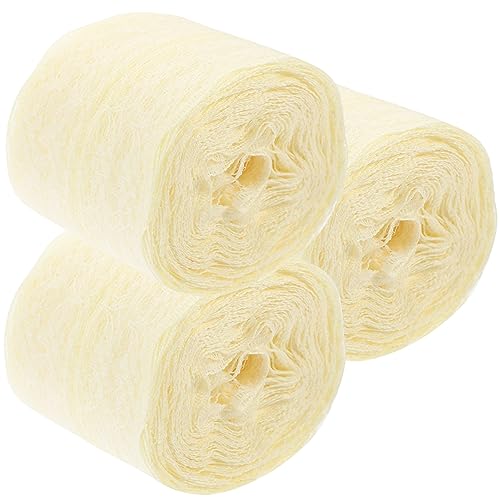OSALADI 3 Rollen Spitzenband DIY Stoff für Brautkleider Dekoration Handwerk Nähen Vintage Stil Beige Vielseitig Einsetzbar OSALADI 3 Rollen Spitzenband DIY Stoff für Brautkleider Dekoration Handwerk Nähen Vintage Stil Beige Vielseitig Einsetzbar von OSALADI