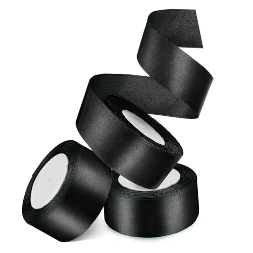 OSALADI 3 Rollen Verpackung Band Party Breit Strauß Farbe Bänder Zum Basteln Schüttgut Farbig Hochzeitsdeko Geschenkband Bänder Für Schleifen Festes Farbband Schwarz Polyester OSALADI 3 Rollen Verpackung Band Party Breit Strauß Farbe Bänder Zum Basteln Schüttgut Farbig Hochzeitsdeko Geschenkband Bänder Für Schleifen Festes Farbband Schwarz Polyester von OSALADI